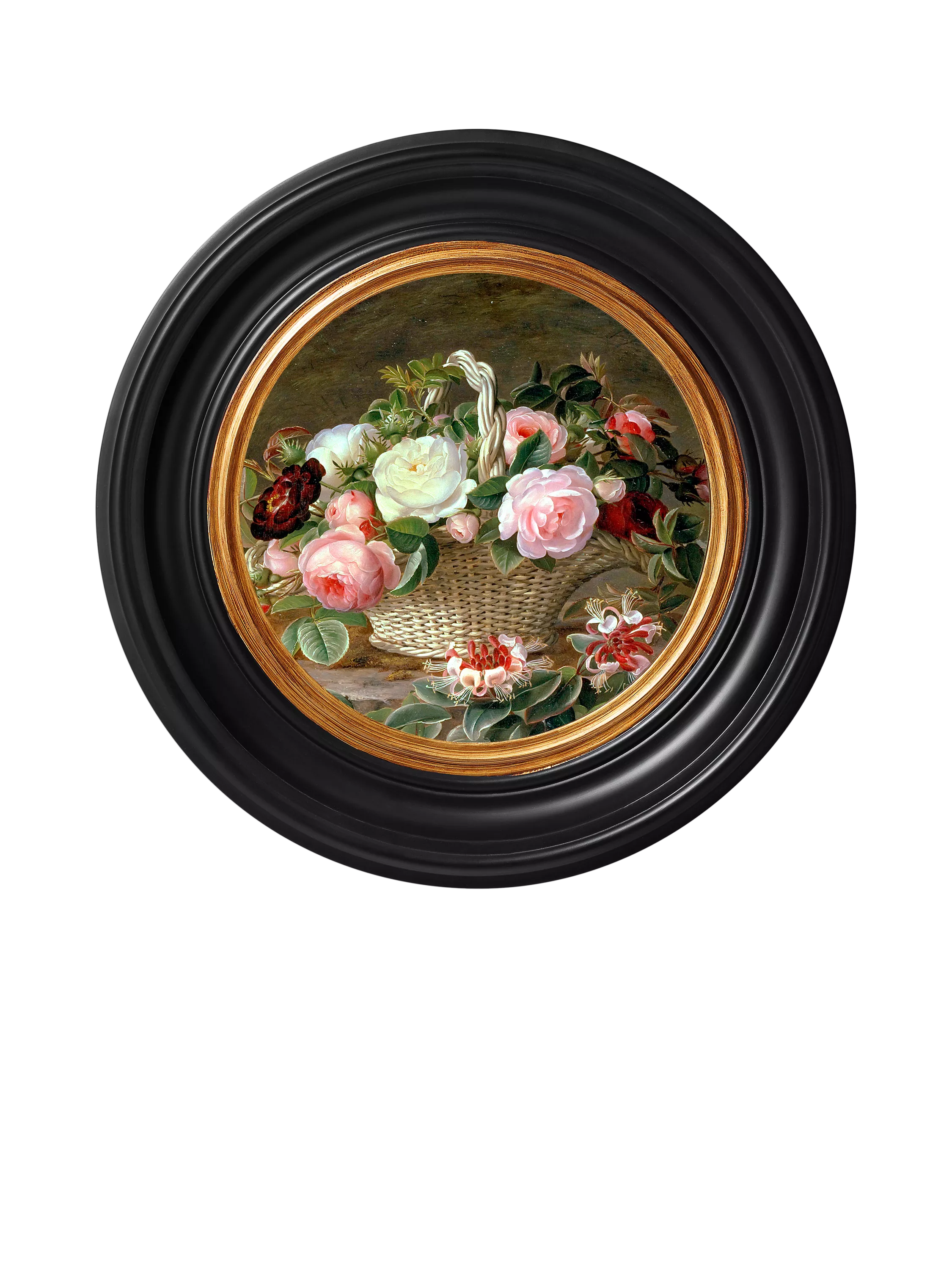 Brookpace Lascelles framed canvas print Black/Multi 43cm - British product