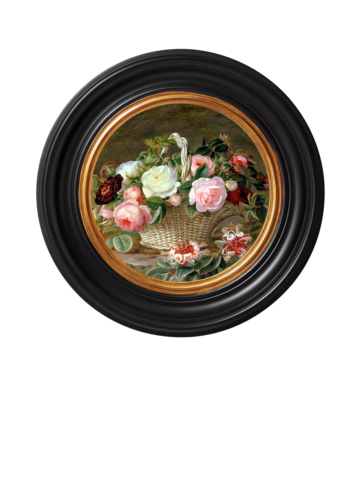 Brookpace Lascelles framed canvas print Black/Multi 43cm - British product