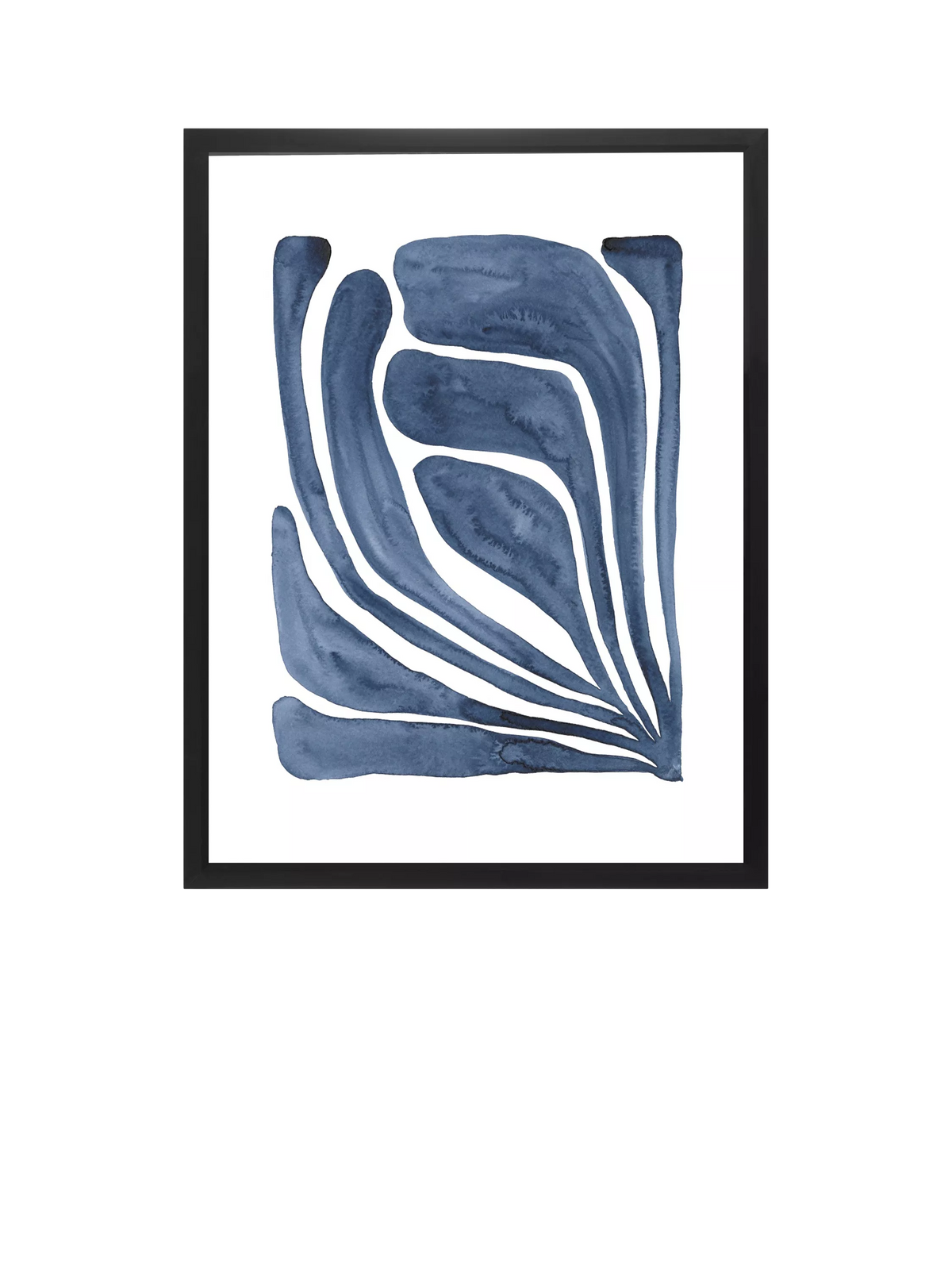 Brookpace Lascelles Blue Leaf I framed print 66x55cm, UK version
