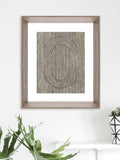 Brookpace Lascelles Cedar Grooves I framed print 66x55cm - British product