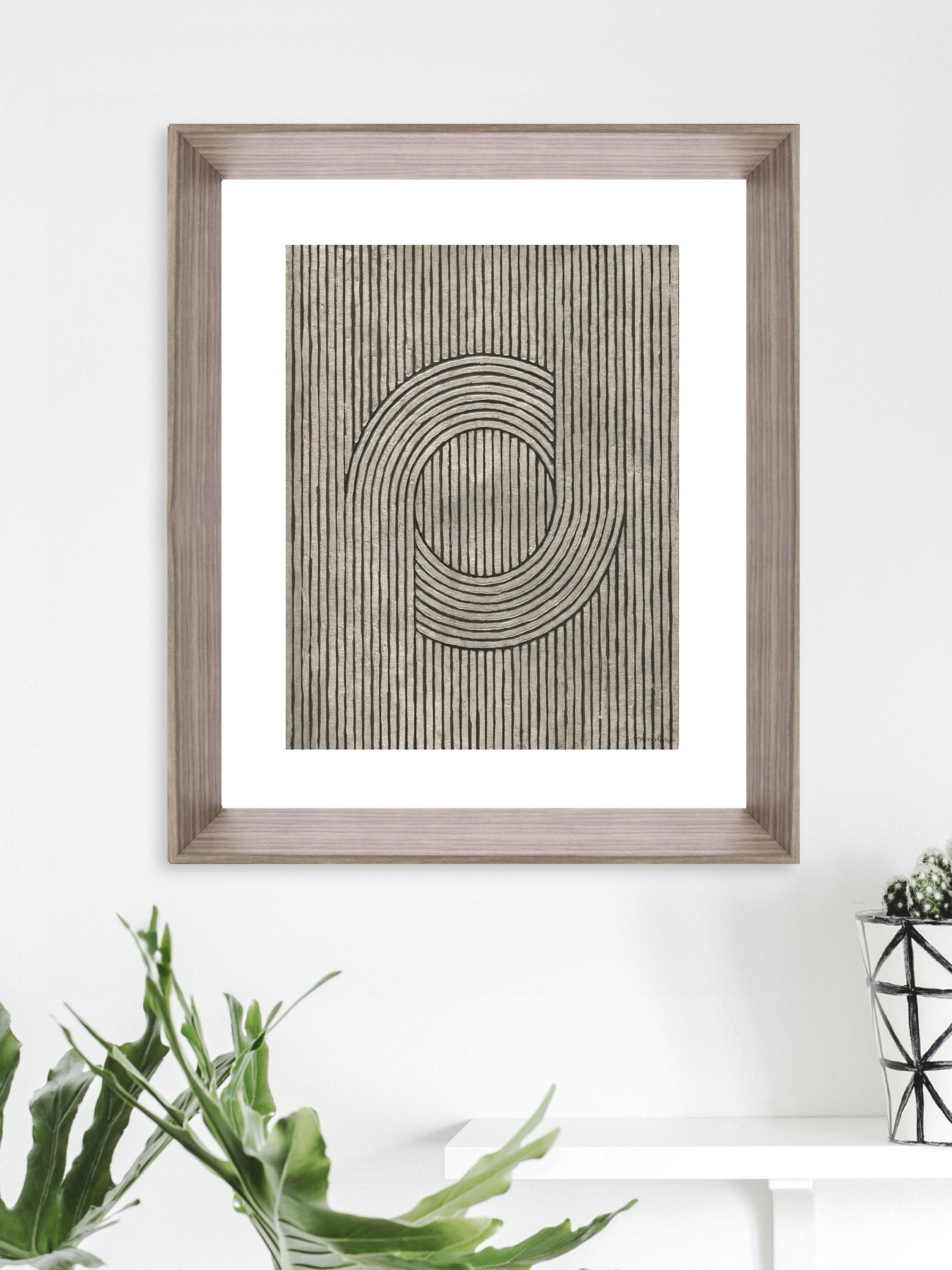 Brookpace Lascelles Cedar Grooves III framed print 66x55cm, imported from the UK