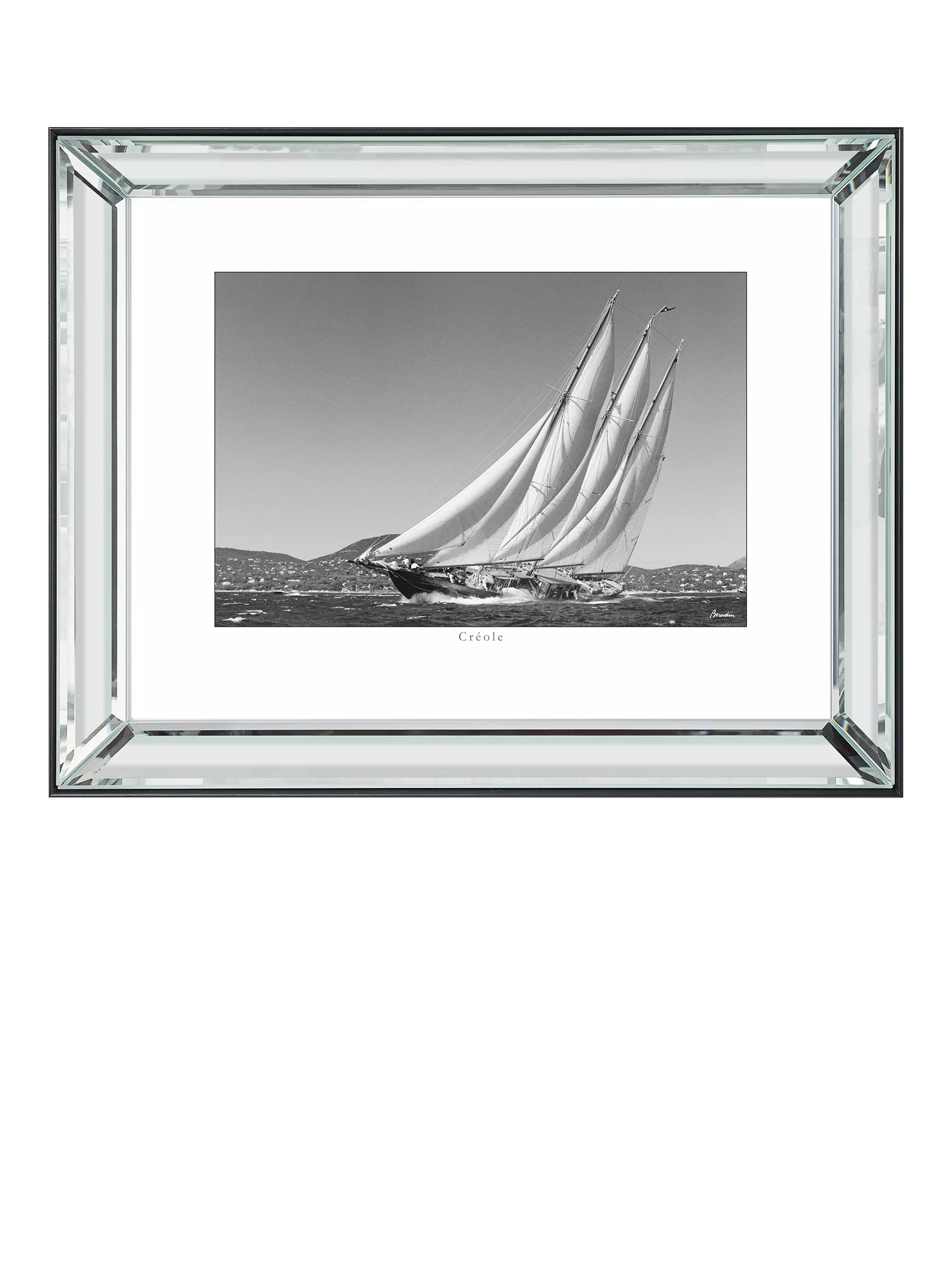 Brookpace Lascelles Creole framed print black and white 40x50cm - British product