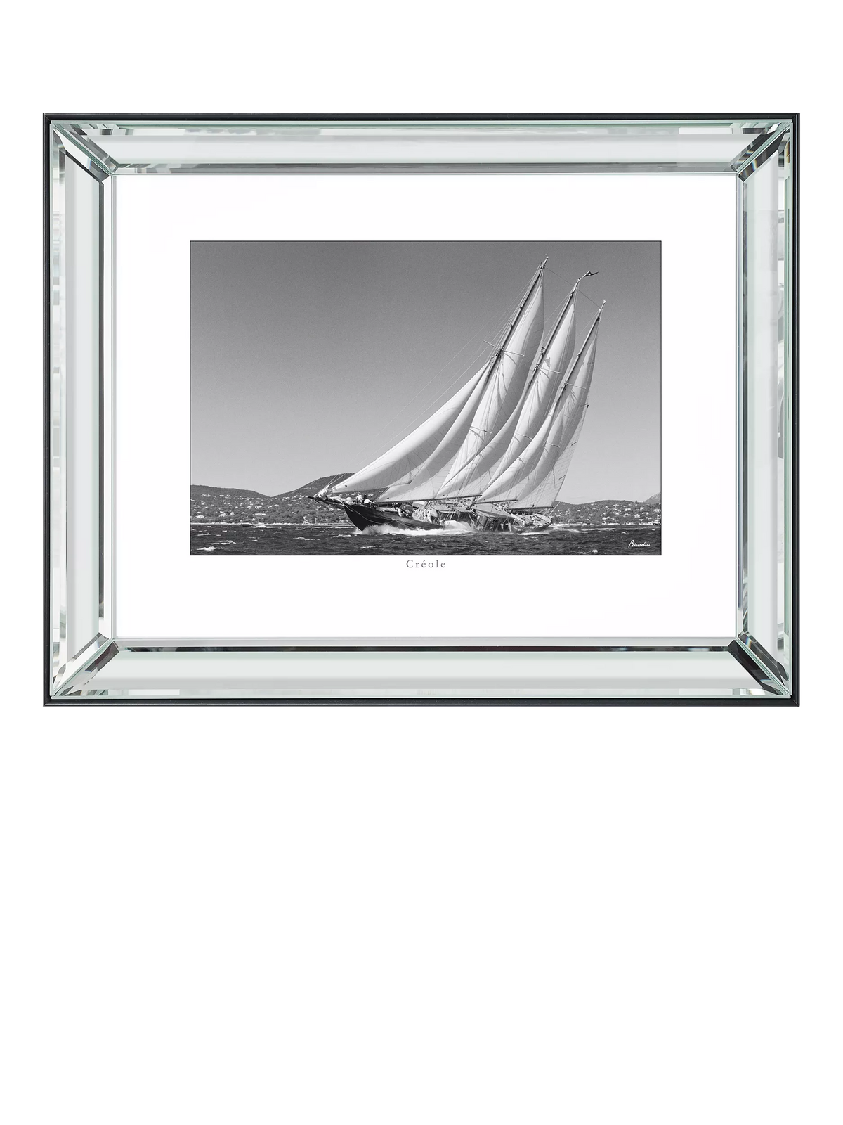 Brookpace Lascelles Creole framed print black and white 40x50cm - British product