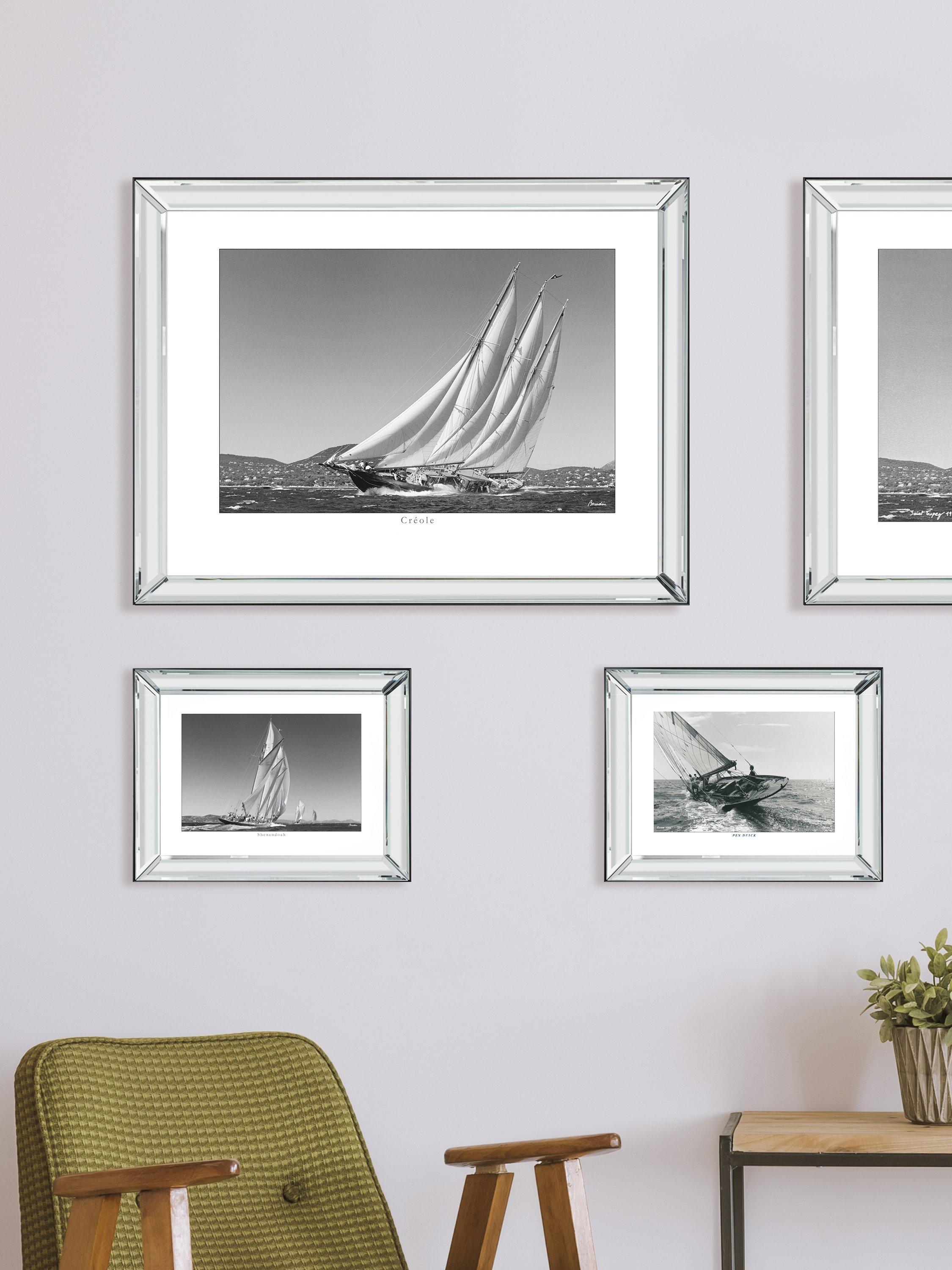 Brookpace Lascelles Creole framed print black and white 40x50cm - British product