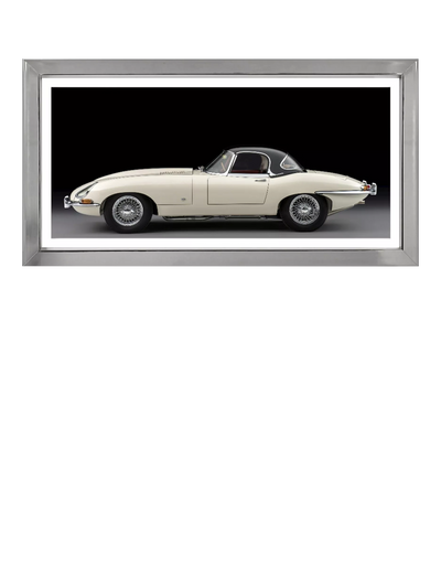 John Lewis Brookpace Lascelles Jaguar E-Type Car Framed Print, 49 x 99cm- Buy online at McGrocer