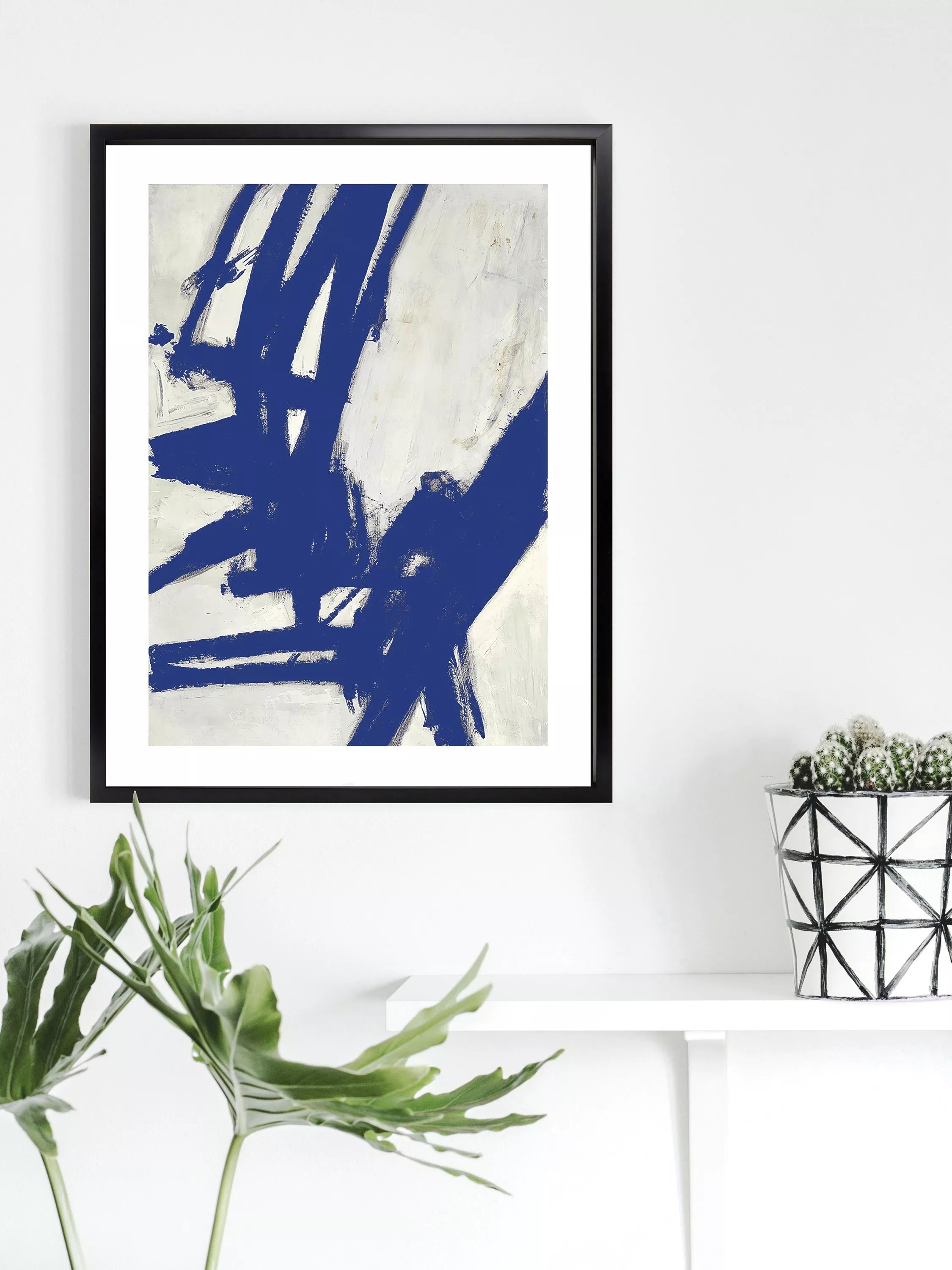 Brookpace Lascelles abstract framed print Nero 6 75x55cm, UK version