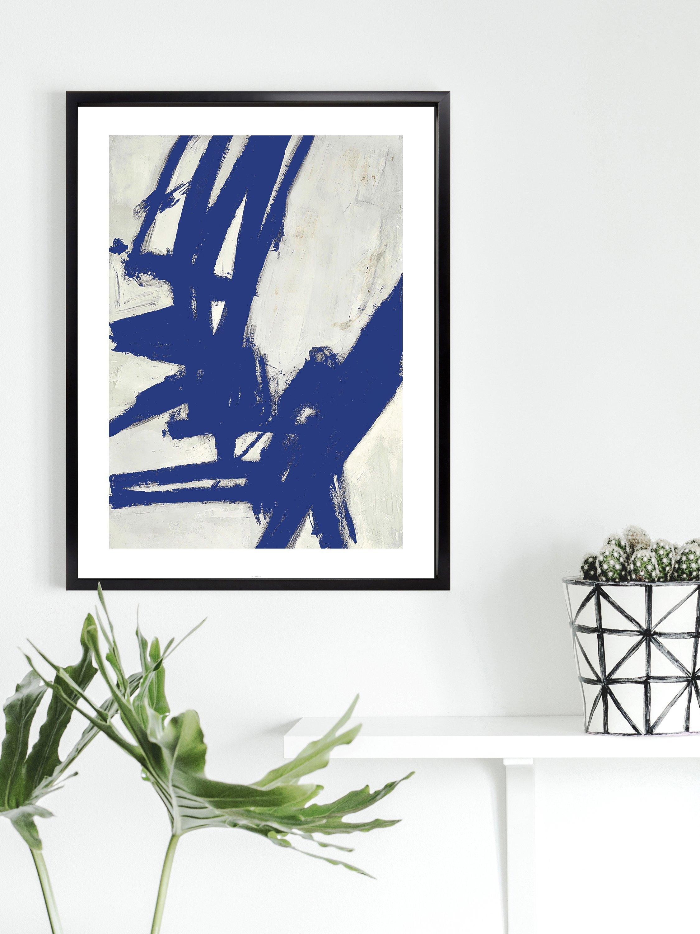 Brookpace Lascelles abstract framed print Nero 6 75x55cm, UK version