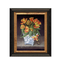 Brookpace Lascelles 'Orange Tulips in China Vase' Framed Canvas Print, 44 x 36cm, Yellow/Red