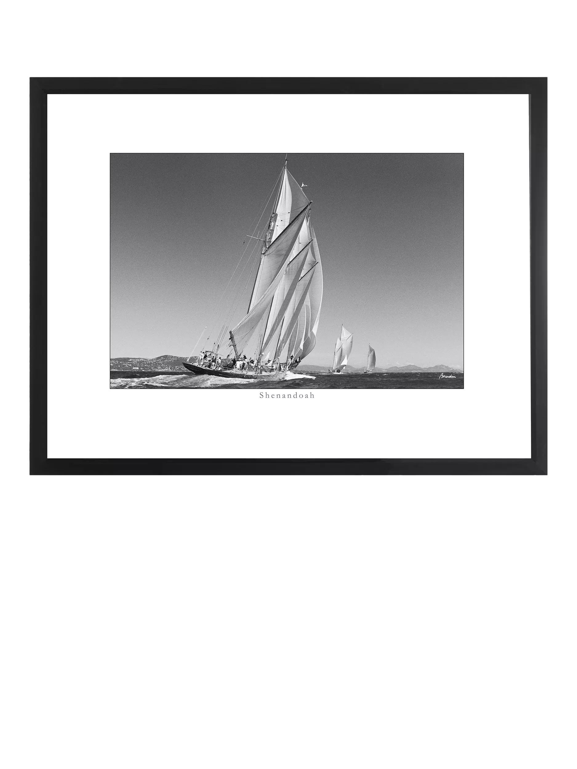 Brookpace Lascelles framed print Shenandoah yacht 35x45cm (British brand)