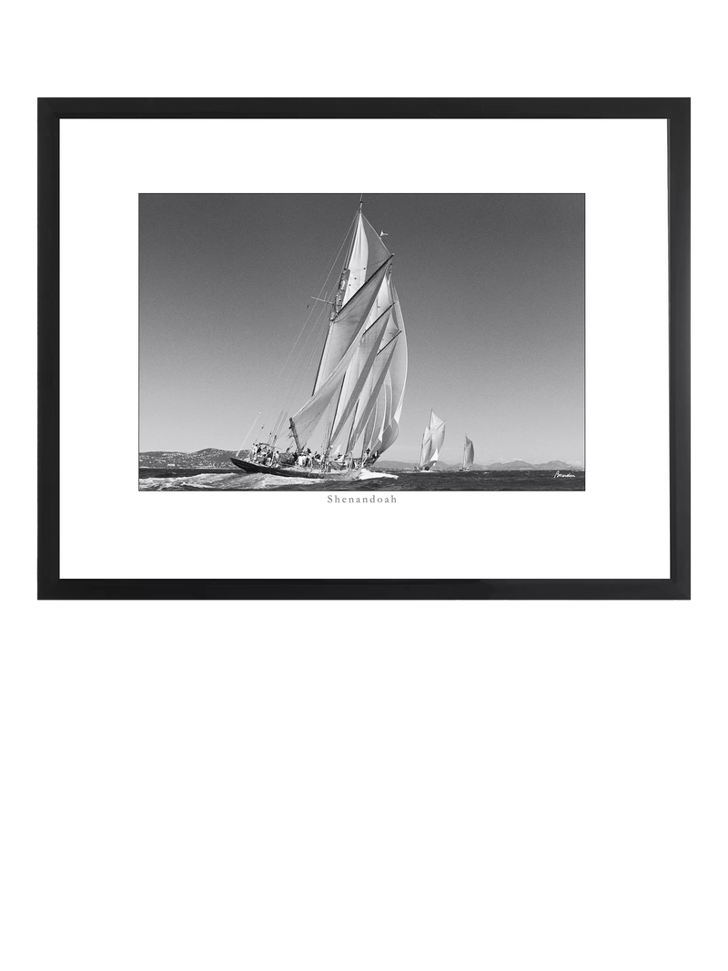 Brookpace Lascelles framed print Shenandoah yacht 35x45cm (British brand)