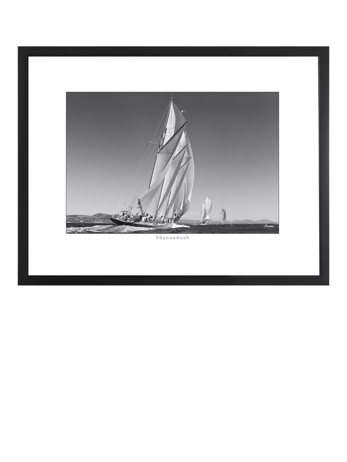 Brookpace Lascelles framed print Shenandoah yacht 35x45cm (British brand)