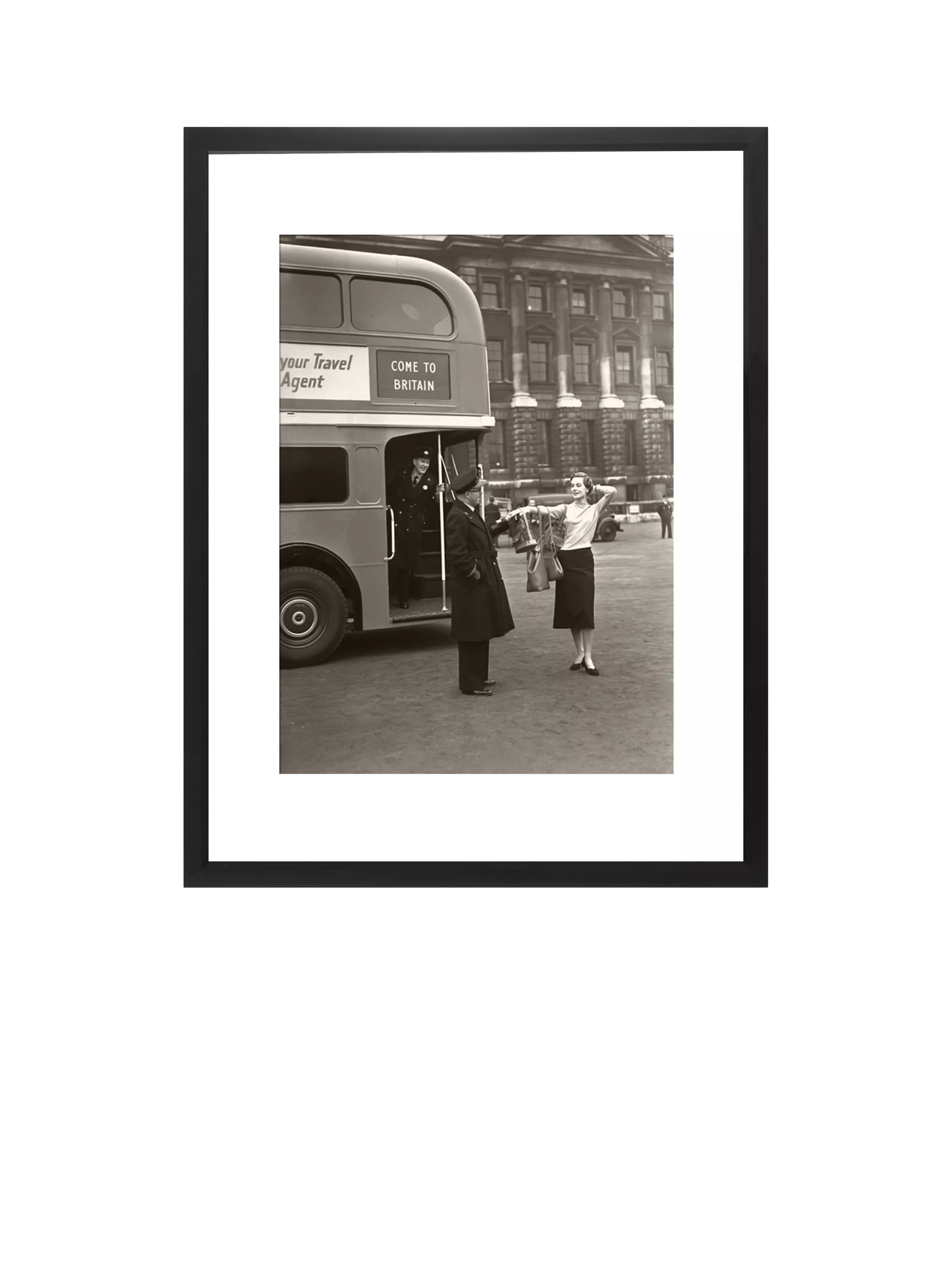 Brookpace Lascelles 'Welcome to Britain' framed print 55x45cm - British product