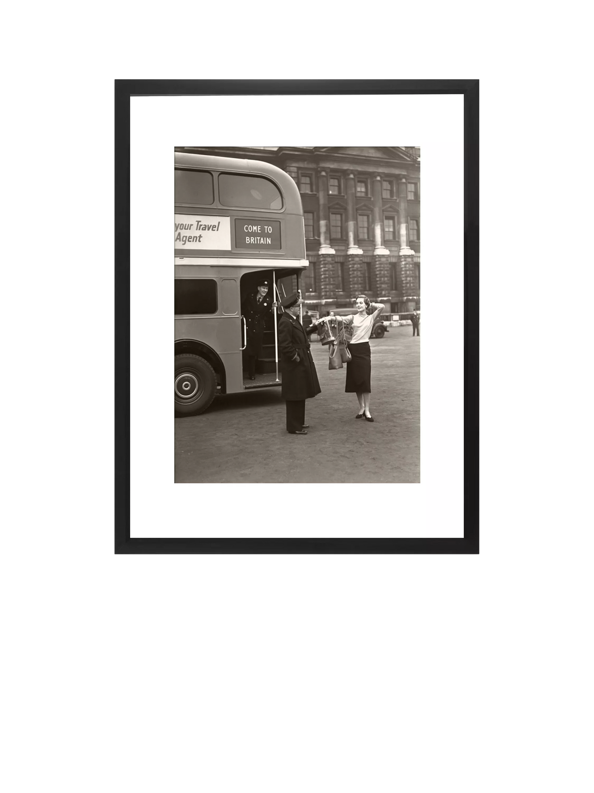 Brookpace Lascelles 'Welcome to Britain' framed print 55x45cm - British product