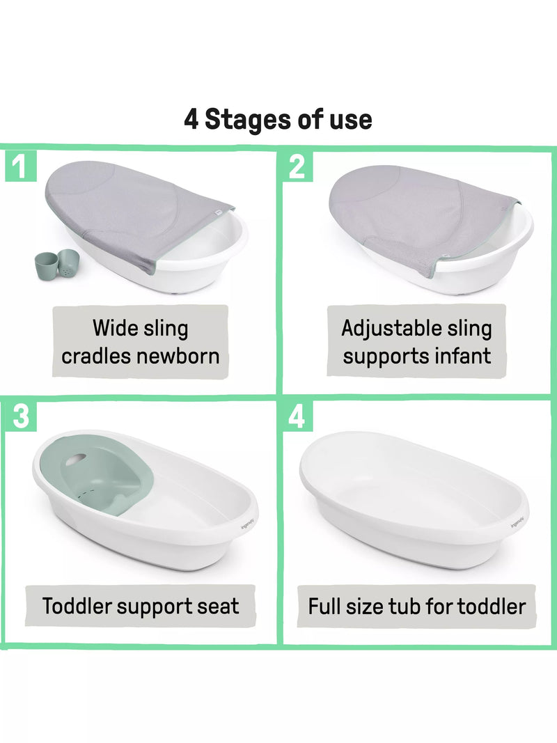 Ingenuity 4-in-1 baby bath with sling and support, UK version