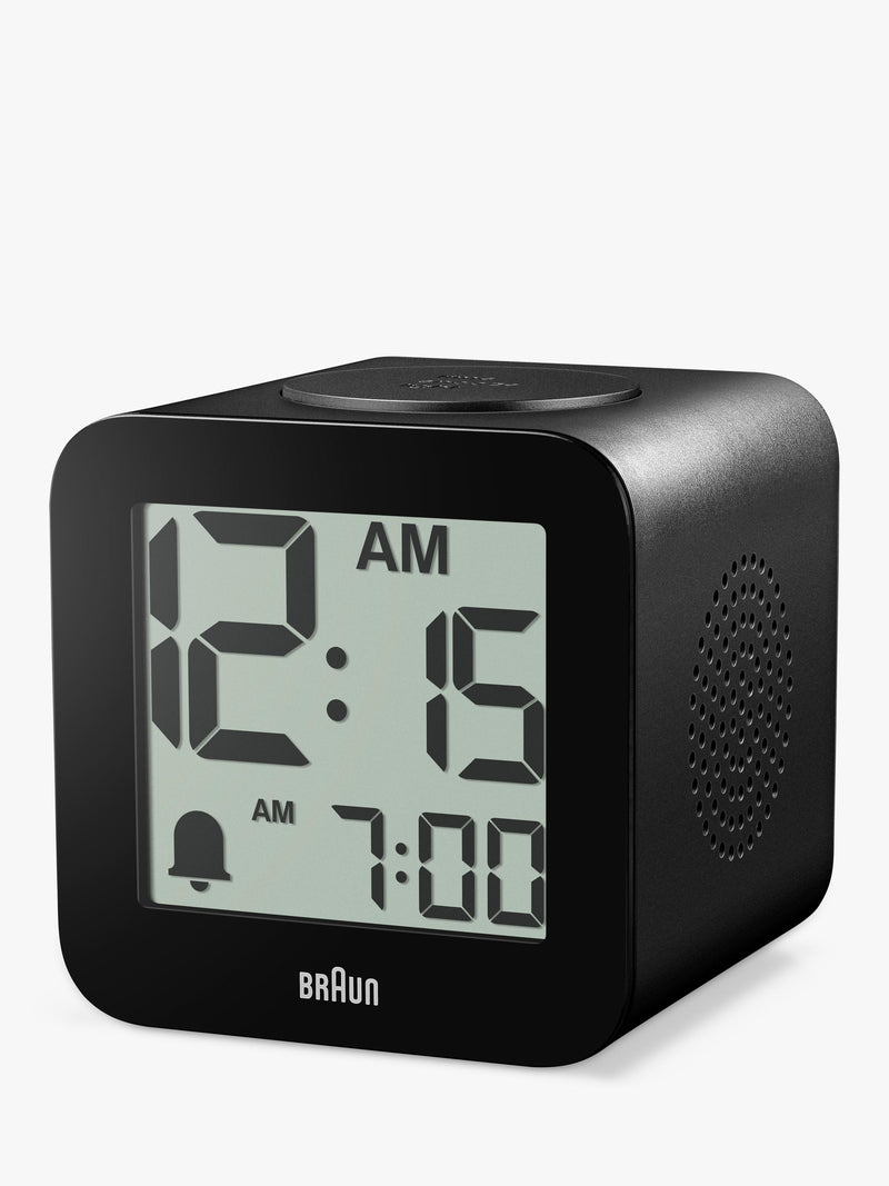 Braun BC25BP digital speaking alarm clock black, imported from the UK