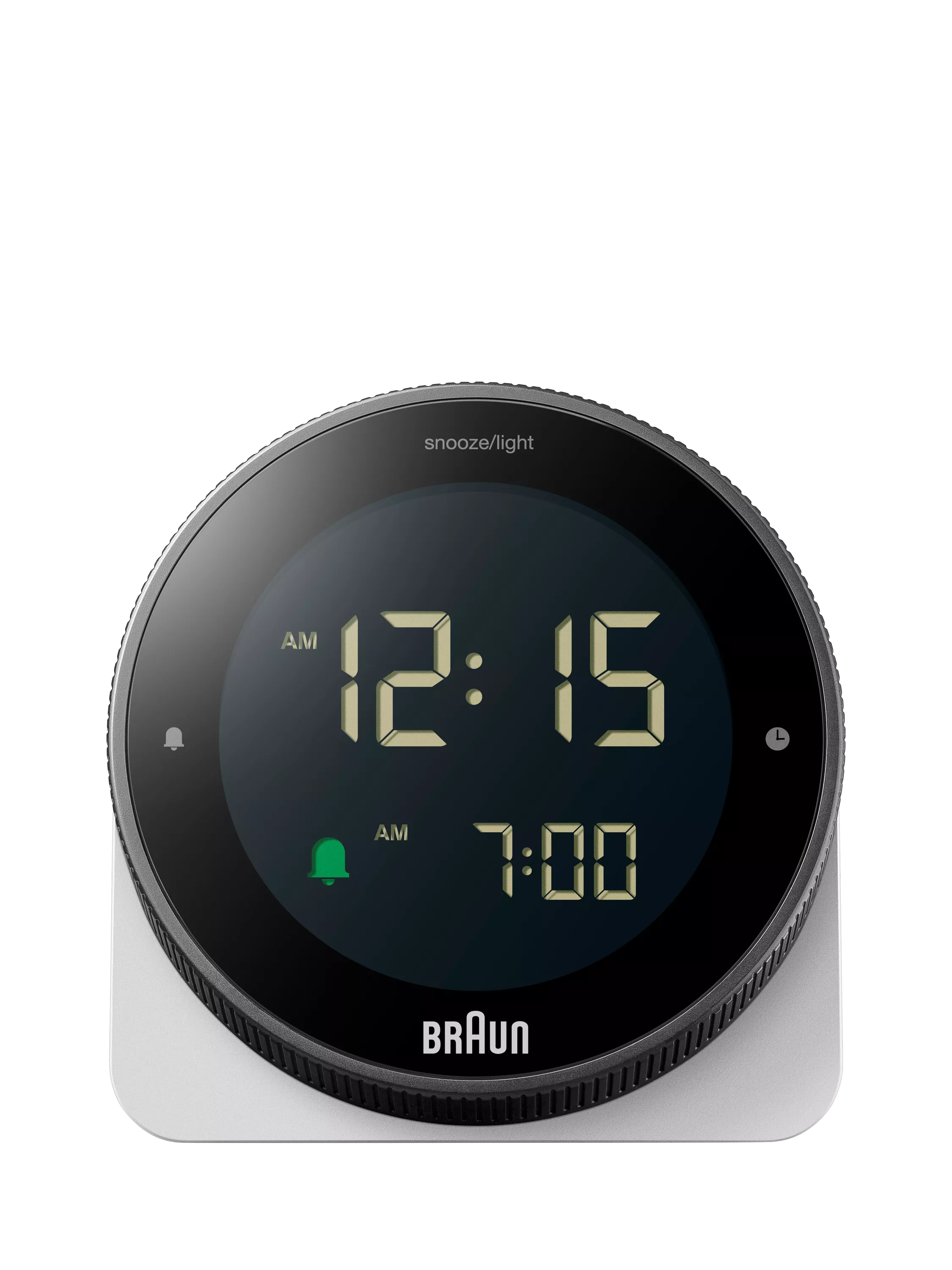 Braun BC24 digital alarm clock white (British brand)