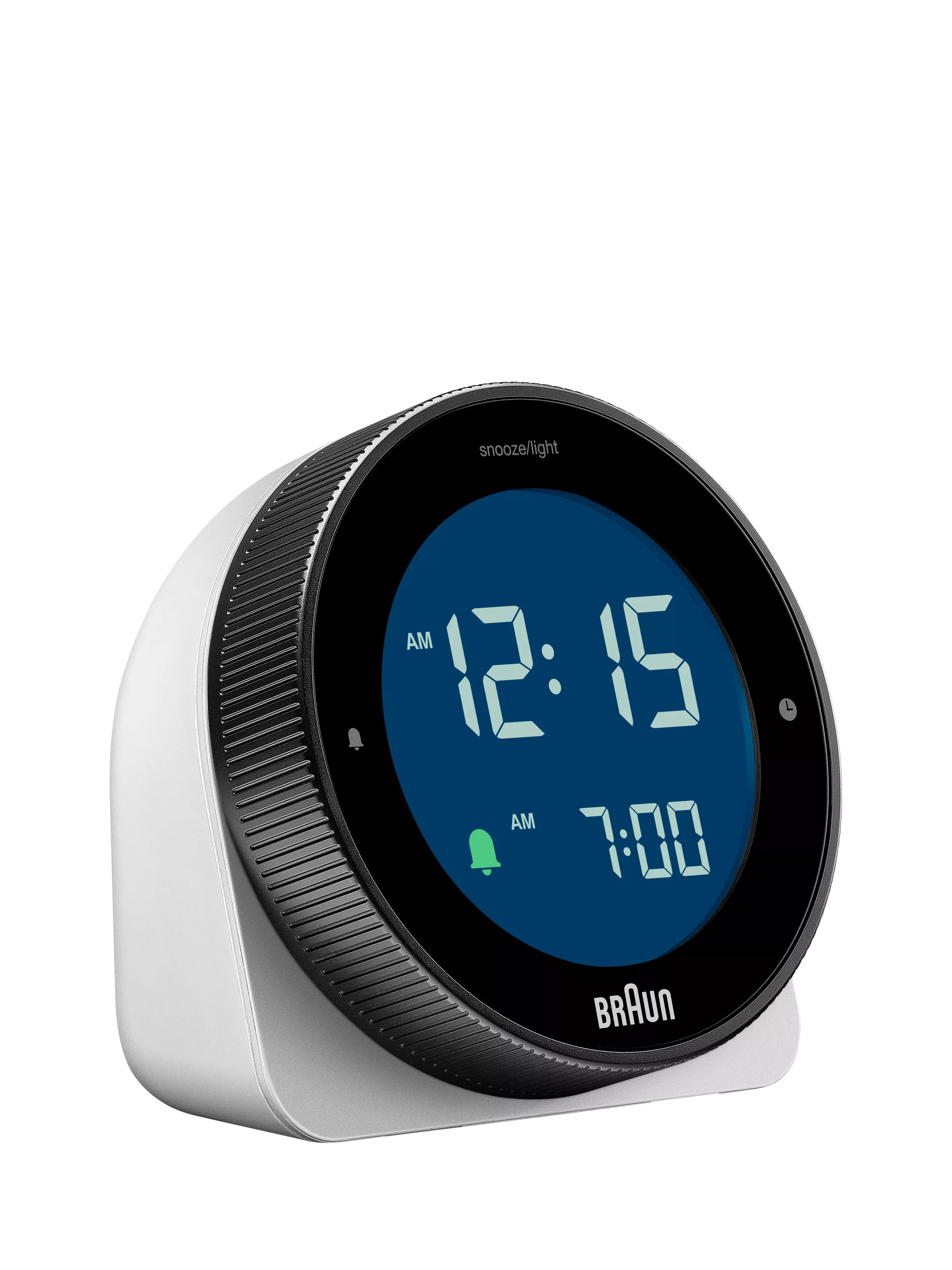 Braun BC24 digital alarm clock white (British brand)