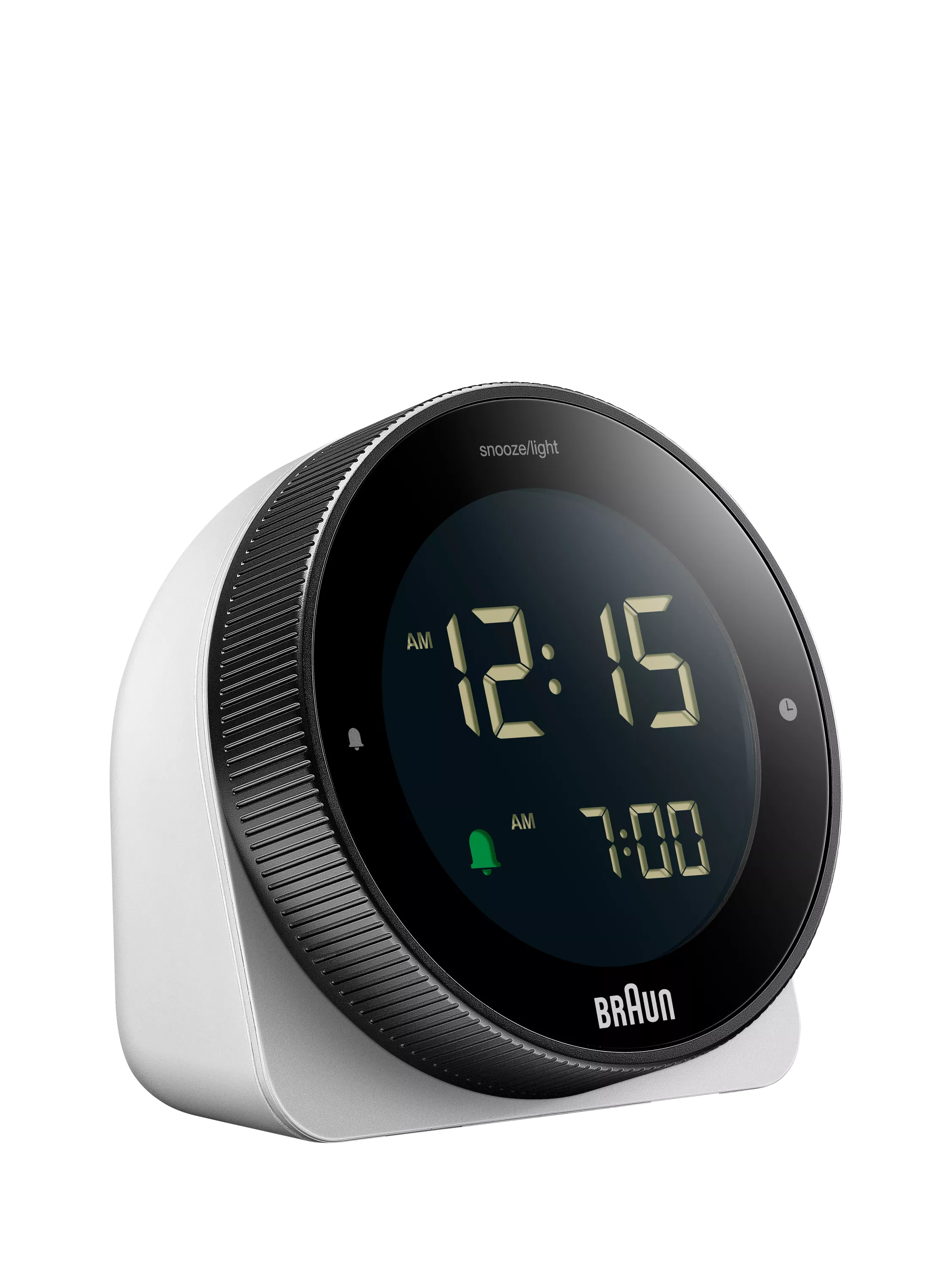 Braun BC24 digital alarm clock white (British brand)