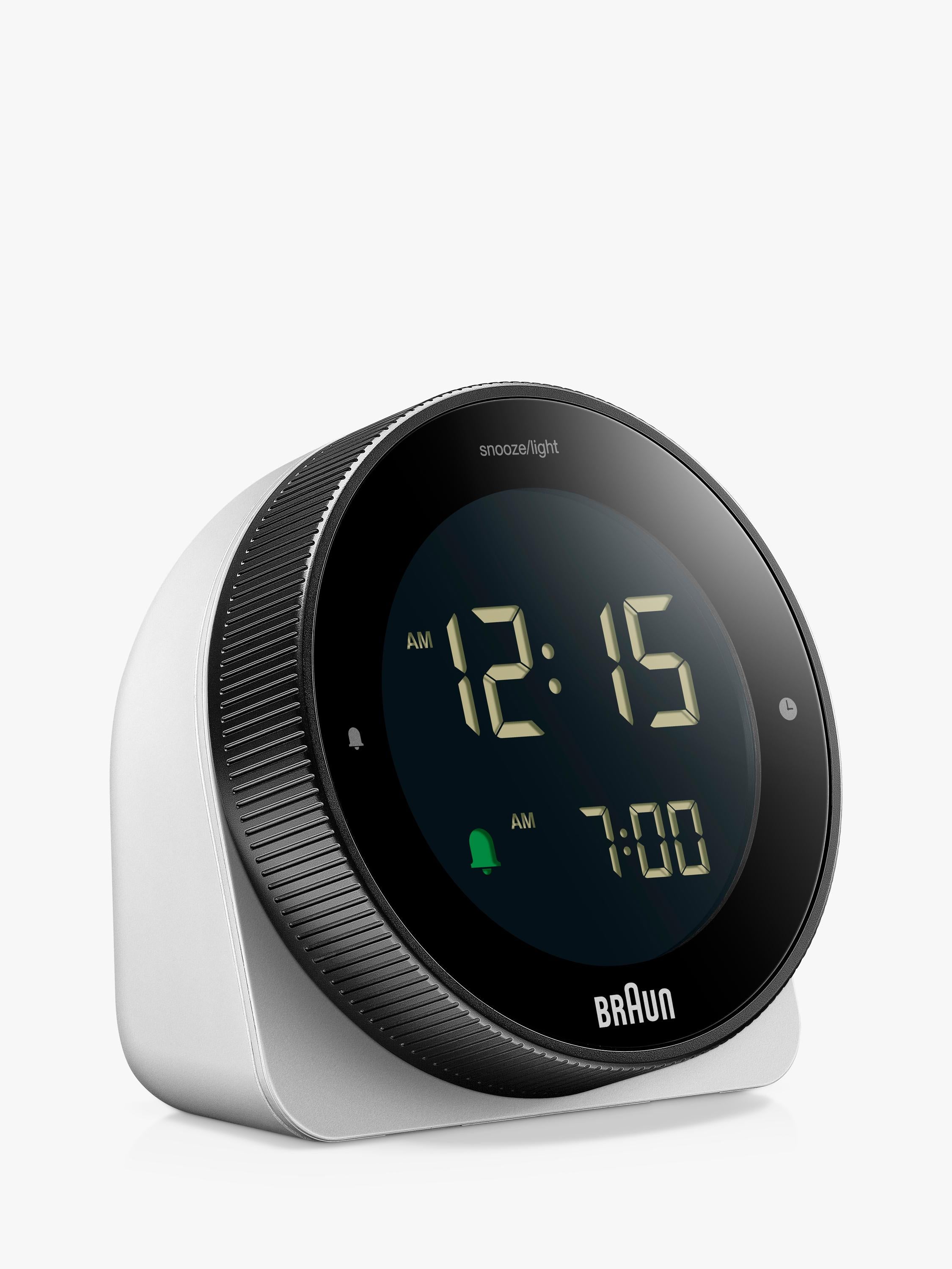 Braun BC24 digital alarm clock white (British brand)