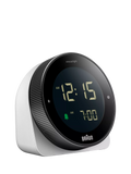 Braun BC24 digital alarm clock white (British brand)