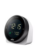 Braun BC24 digital alarm clock white (British brand)