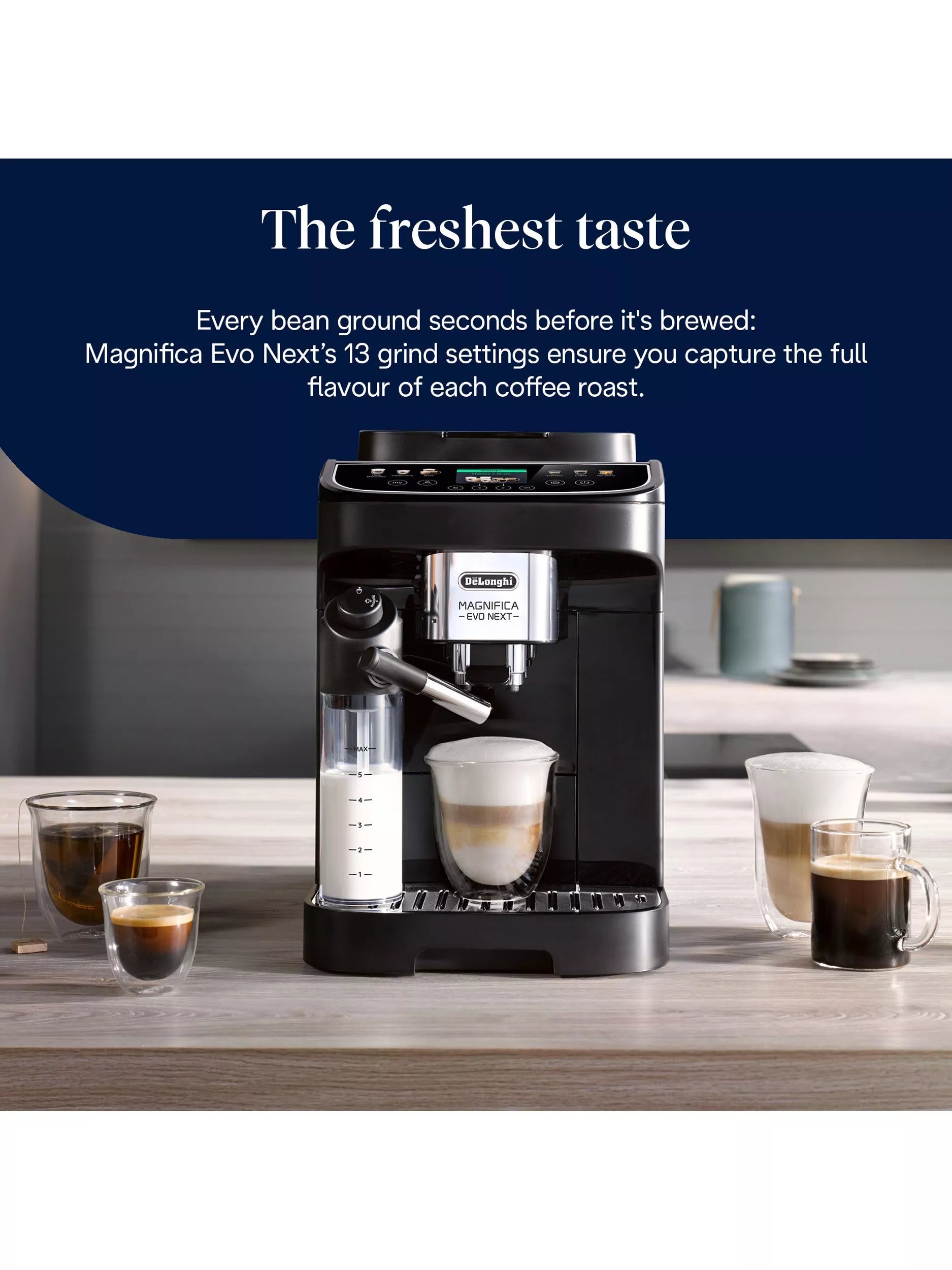 De'Longhi Magnifica Evo Next bean to cup coffee machine black, imported from the UK