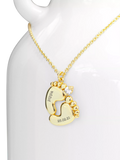 Treat Republic baby feet personalised necklace gold plated crystal (British brand)
