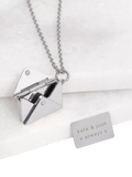 Treat Republic envelope necklace silver plated (British brand)