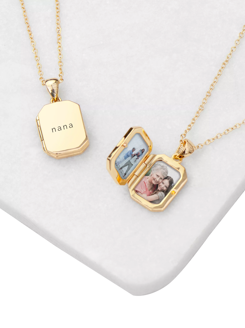Treat Republic personalised gold photo locket necklace - British product