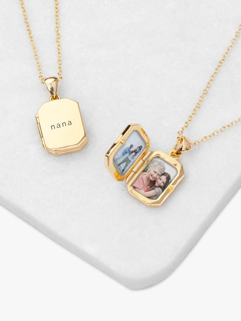 Treat Republic personalised gold photo locket necklace - British product