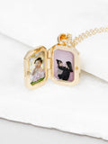 Treat Republic personalised gold photo locket necklace - British product