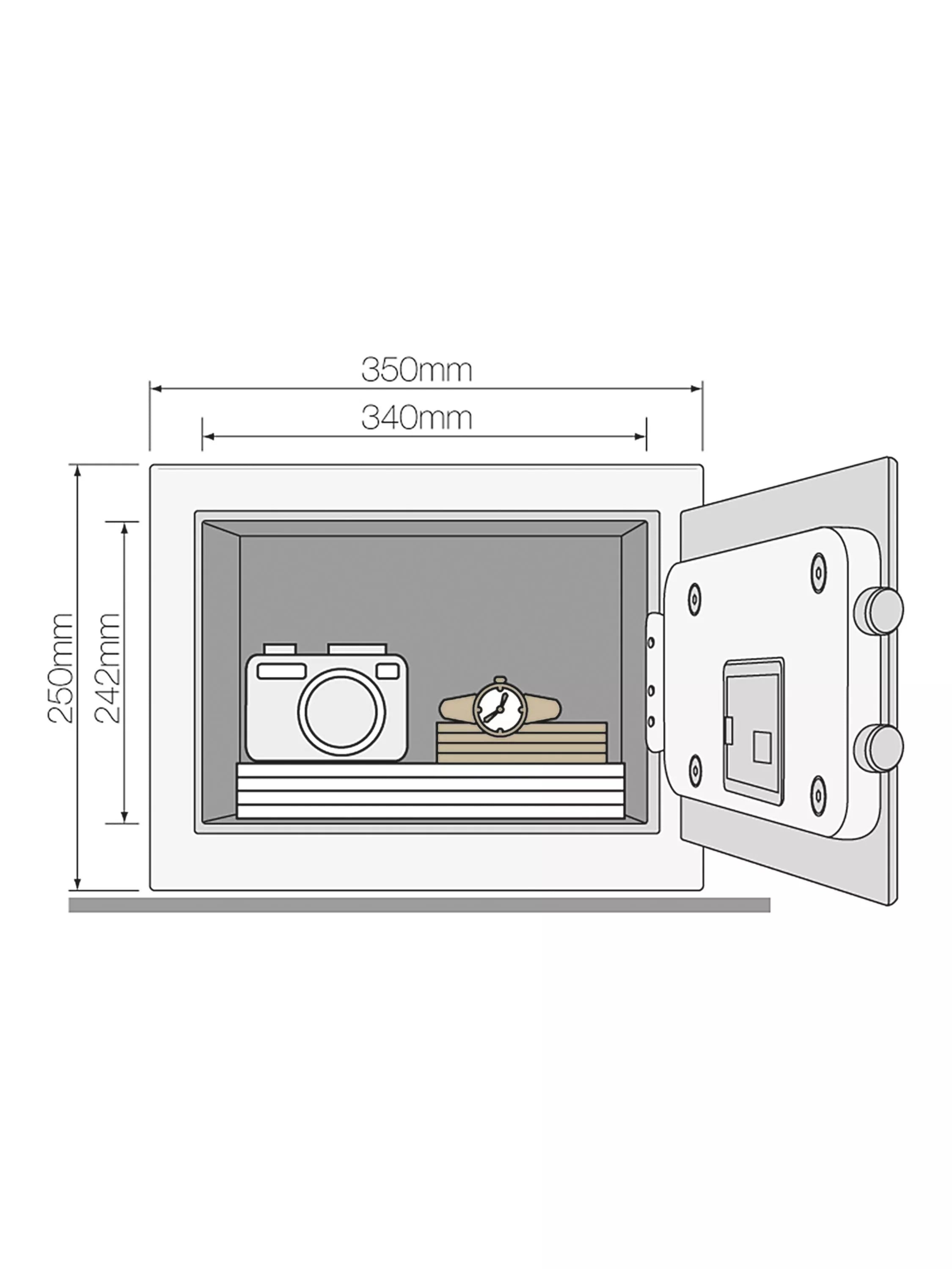 Yale Value Home Safe medium with programmable PIN, UK version