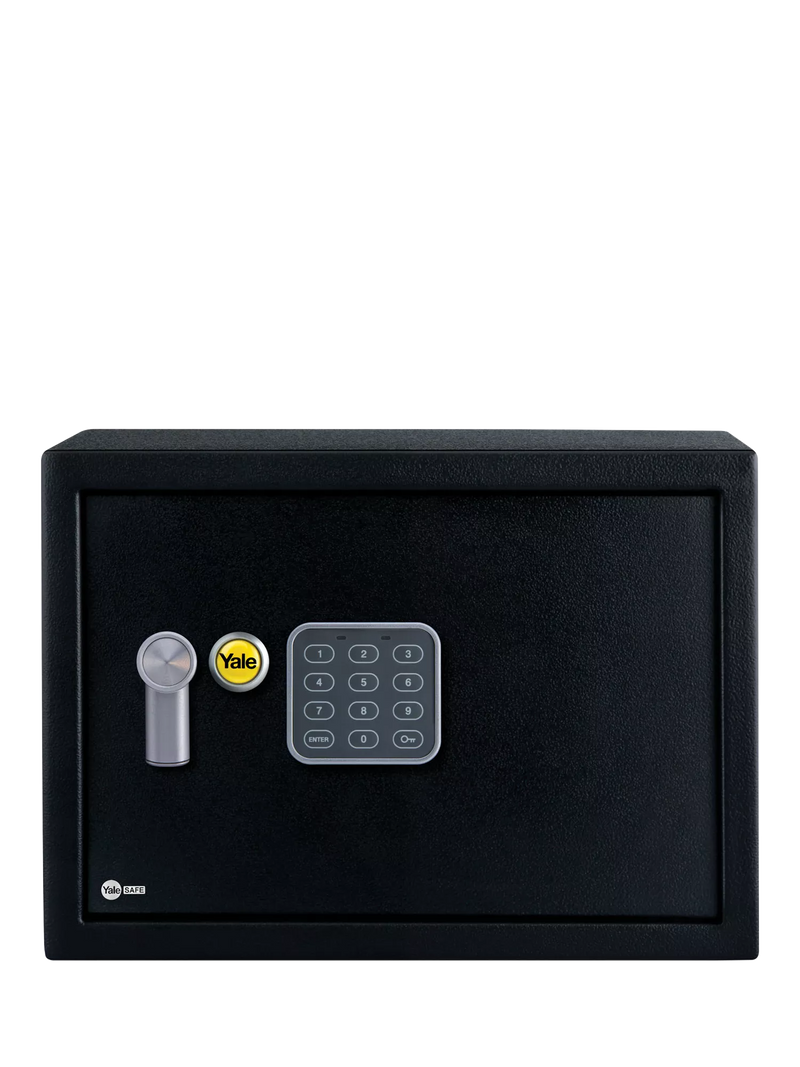 Yale Value Home Safe small black programmable PIN safe - British product