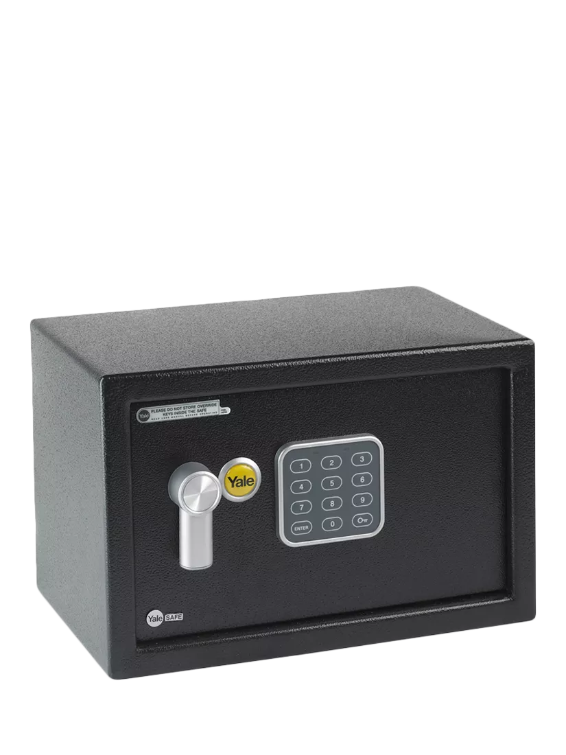 Yale Value Home Safe small black programmable PIN safe - British product