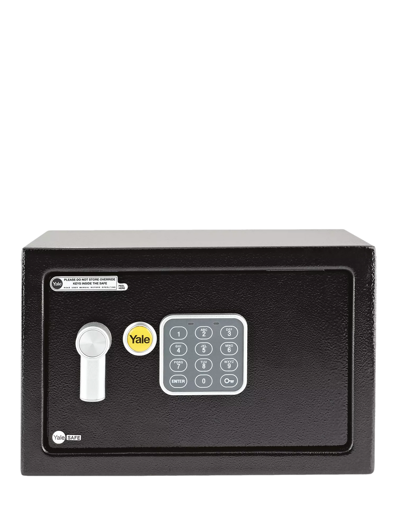 Yale Value Home Safe small black programmable PIN safe - British product