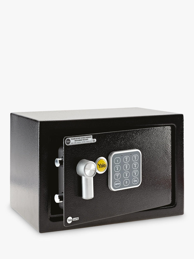 Yale Value Home Safe small black programmable PIN safe - British product