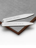Treat Republic personalised silver plated collar stiffner - British product