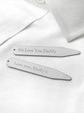 Treat Republic personalised silver plated collar stiffner - British product
