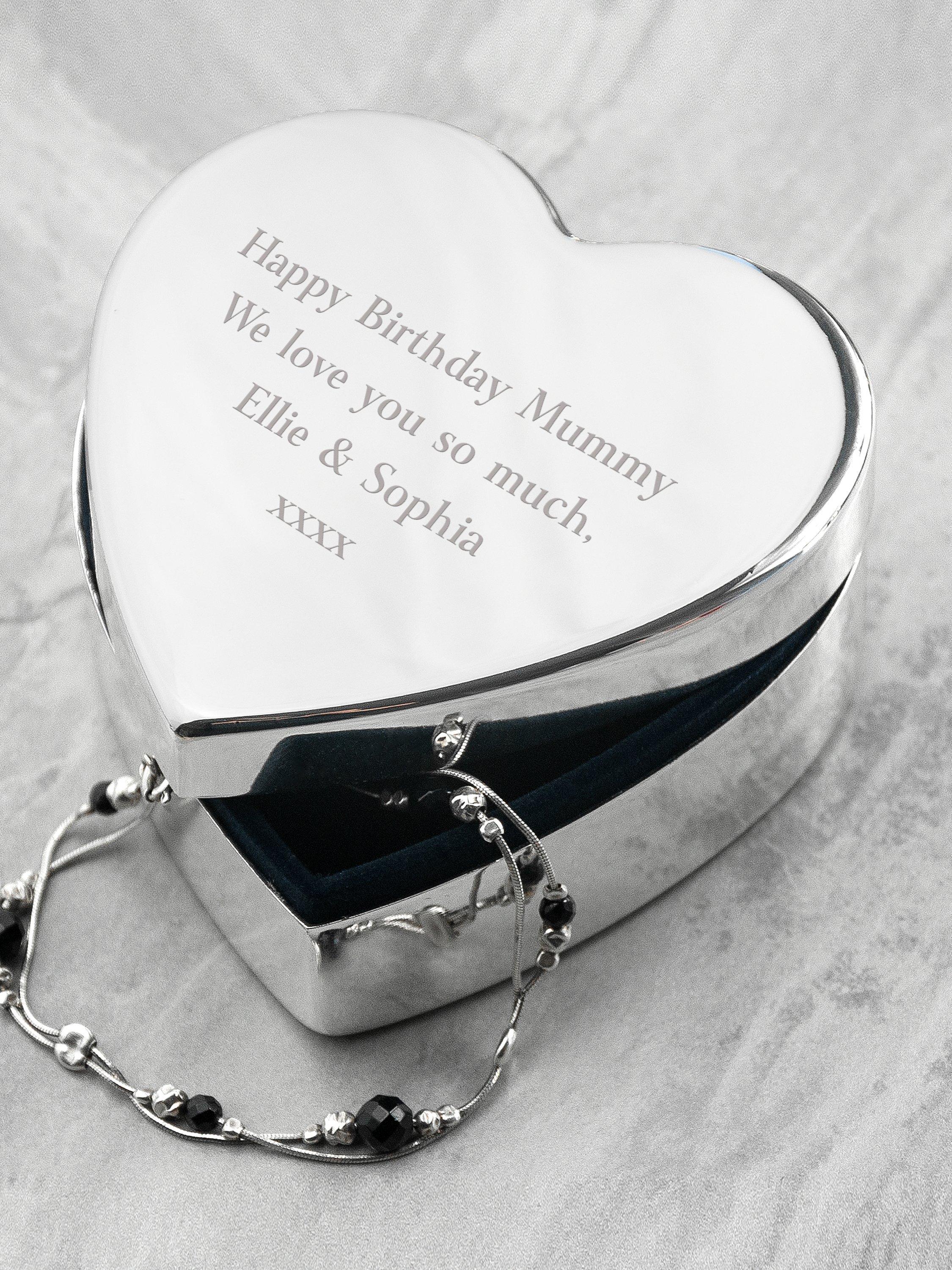 Treat Republic personalised heart trinket box silver-plated, UK version