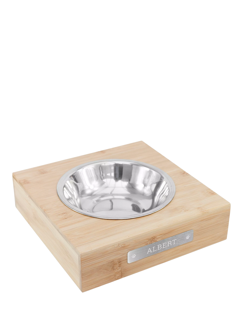 Treat Republic personalised bamboo dog bowl H27.1cm, imported from the UK