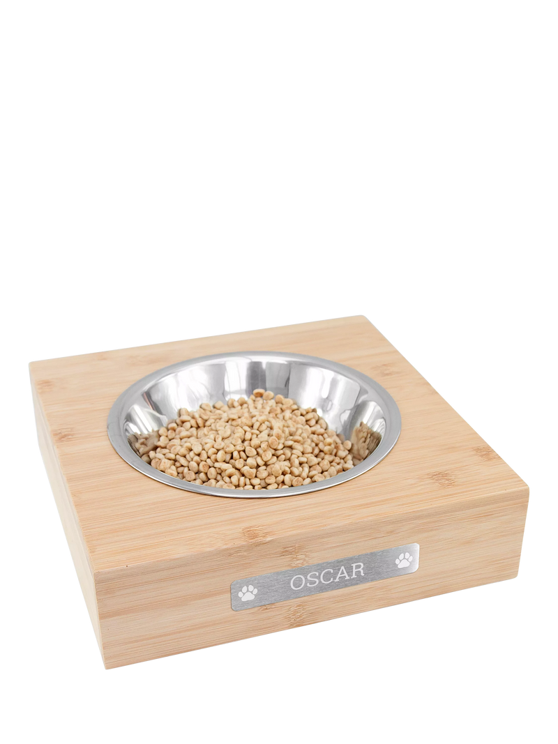 Treat Republic personalised bamboo dog bowl H27.1cm, imported from the UK