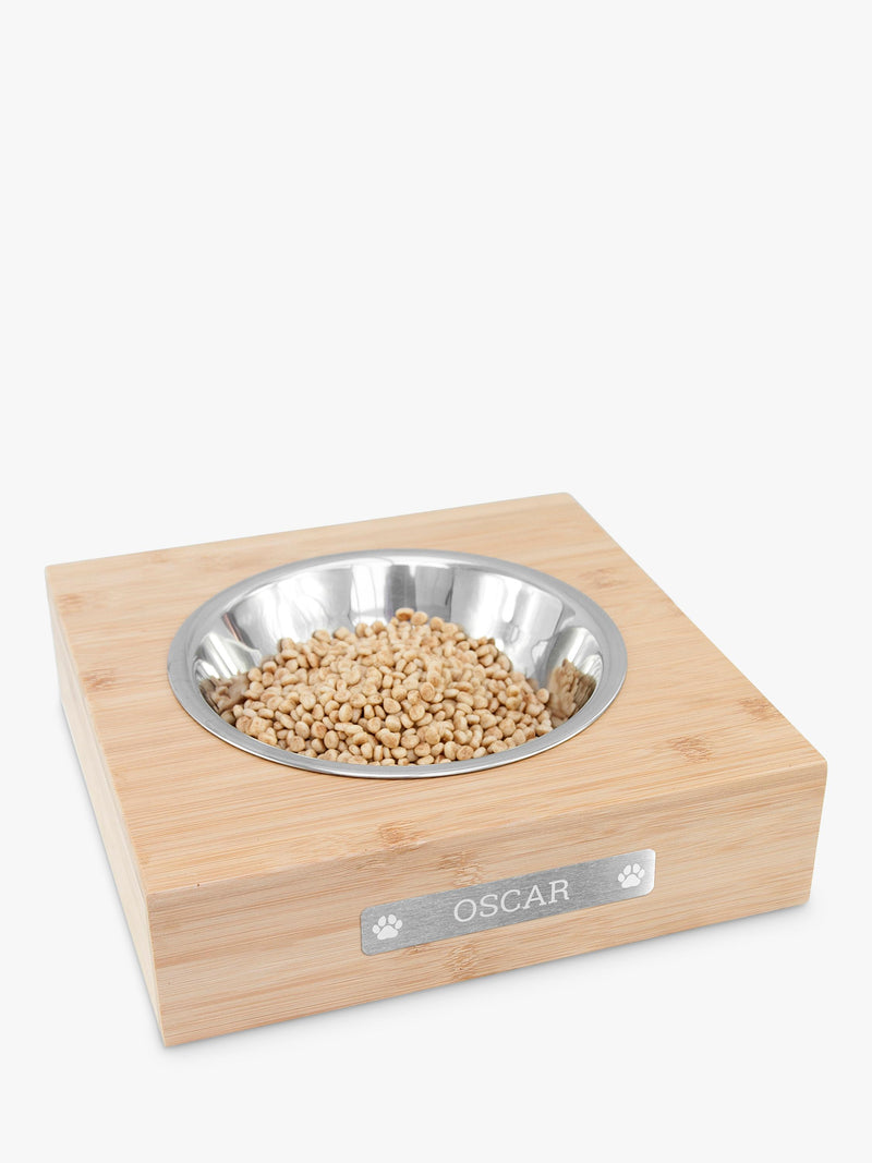 Treat Republic personalised bamboo dog bowl H27.1cm, imported from the UK