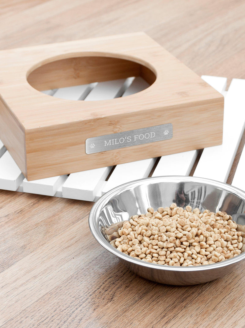 Treat Republic personalised bamboo dog bowl H27.1cm, imported from the UK