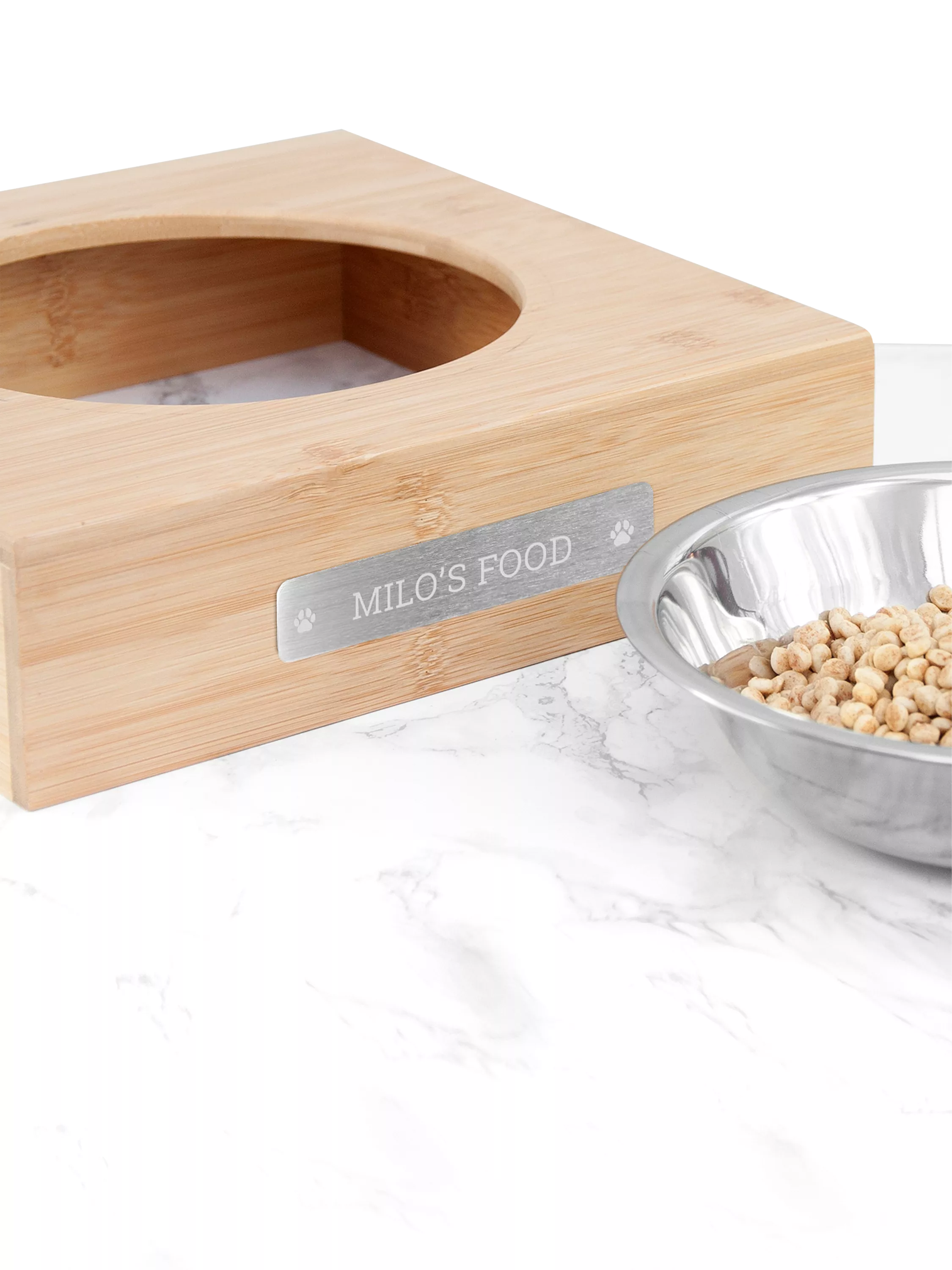 Treat Republic personalised bamboo dog bowl H27.1cm, imported from the UK