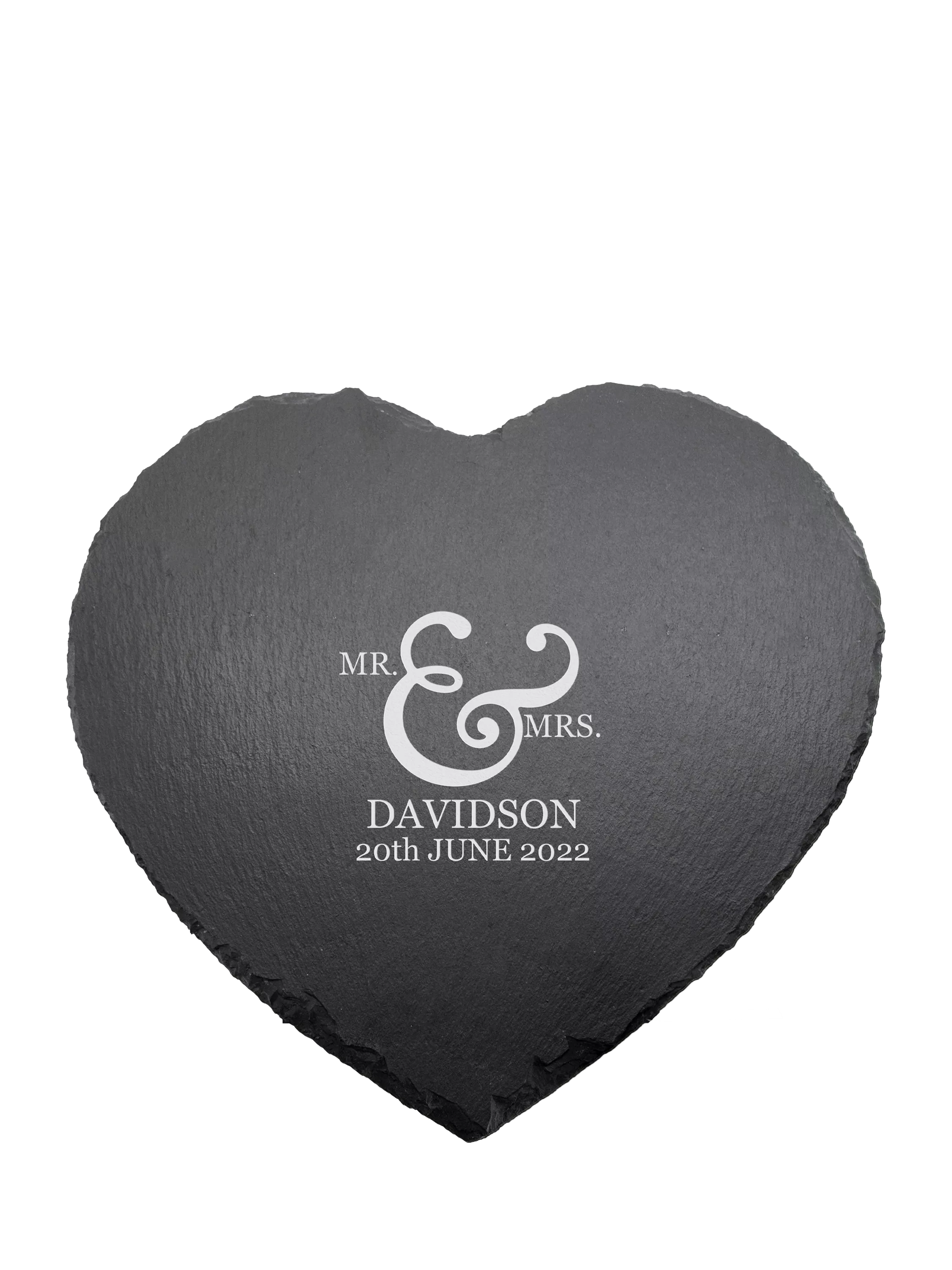 Treat Republic personalised heart slate cheese board, imported from the UK