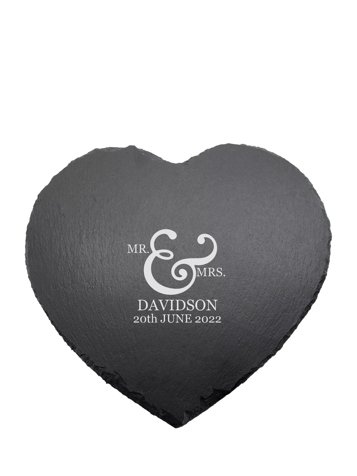 Treat Republic personalised heart slate cheese board, imported from the UK