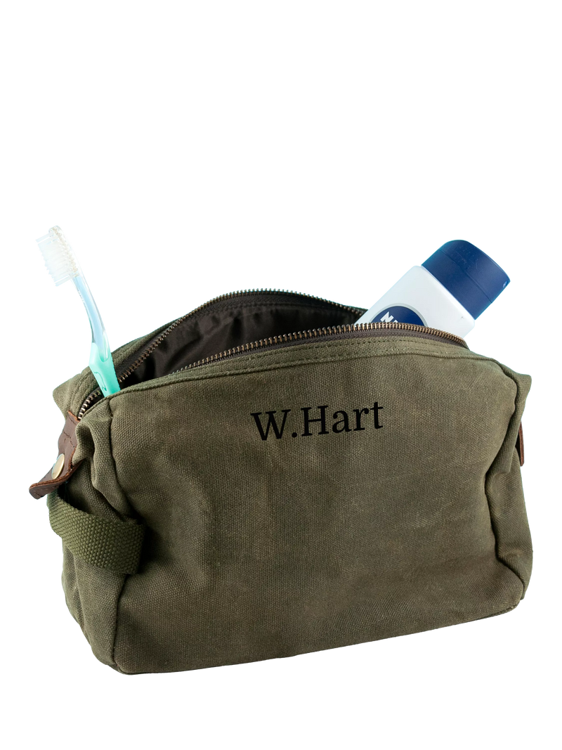 Treat Republic personalised waxed wash bag, UK version
