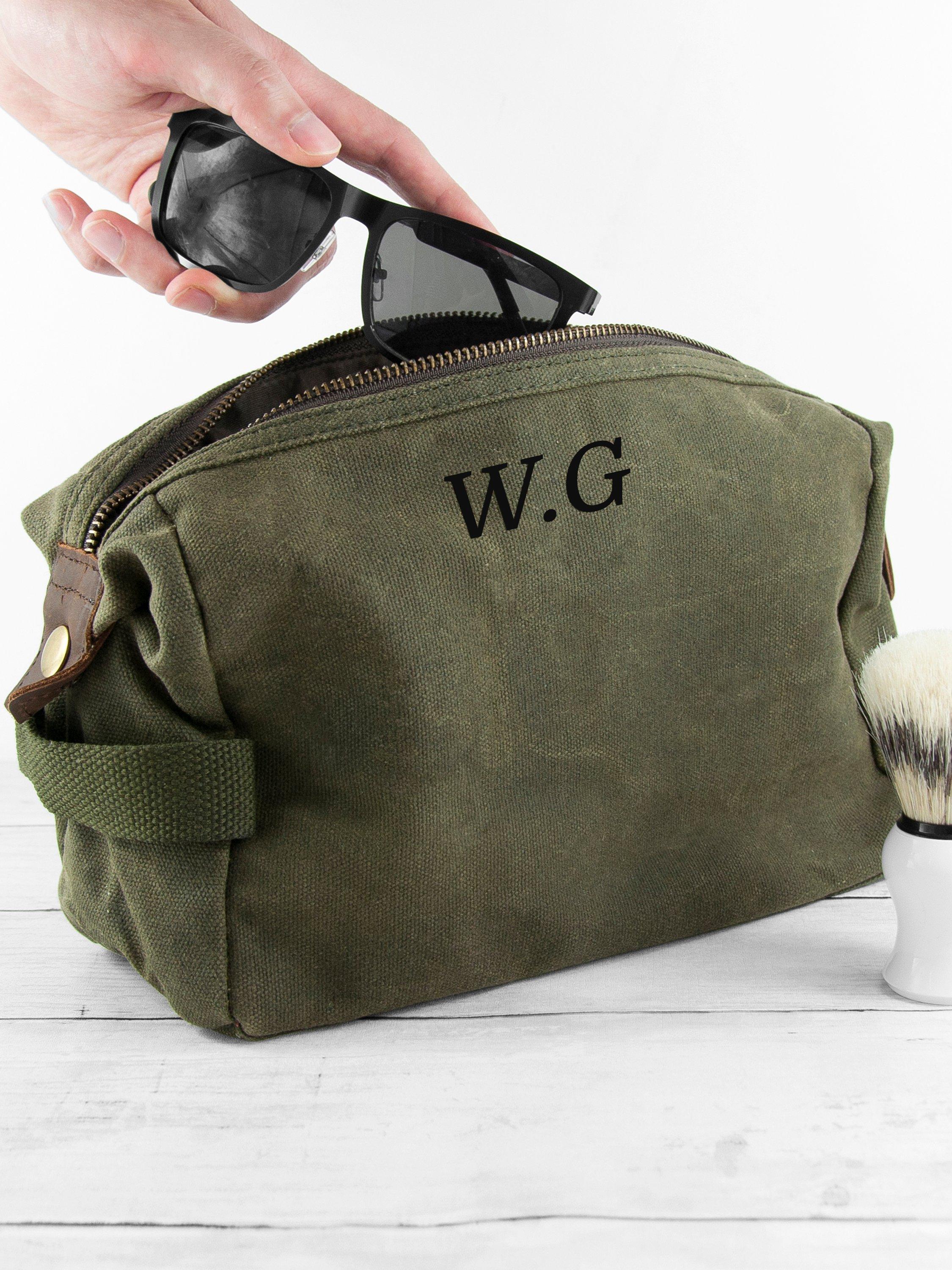 Treat Republic personalised waxed wash bag, UK version
