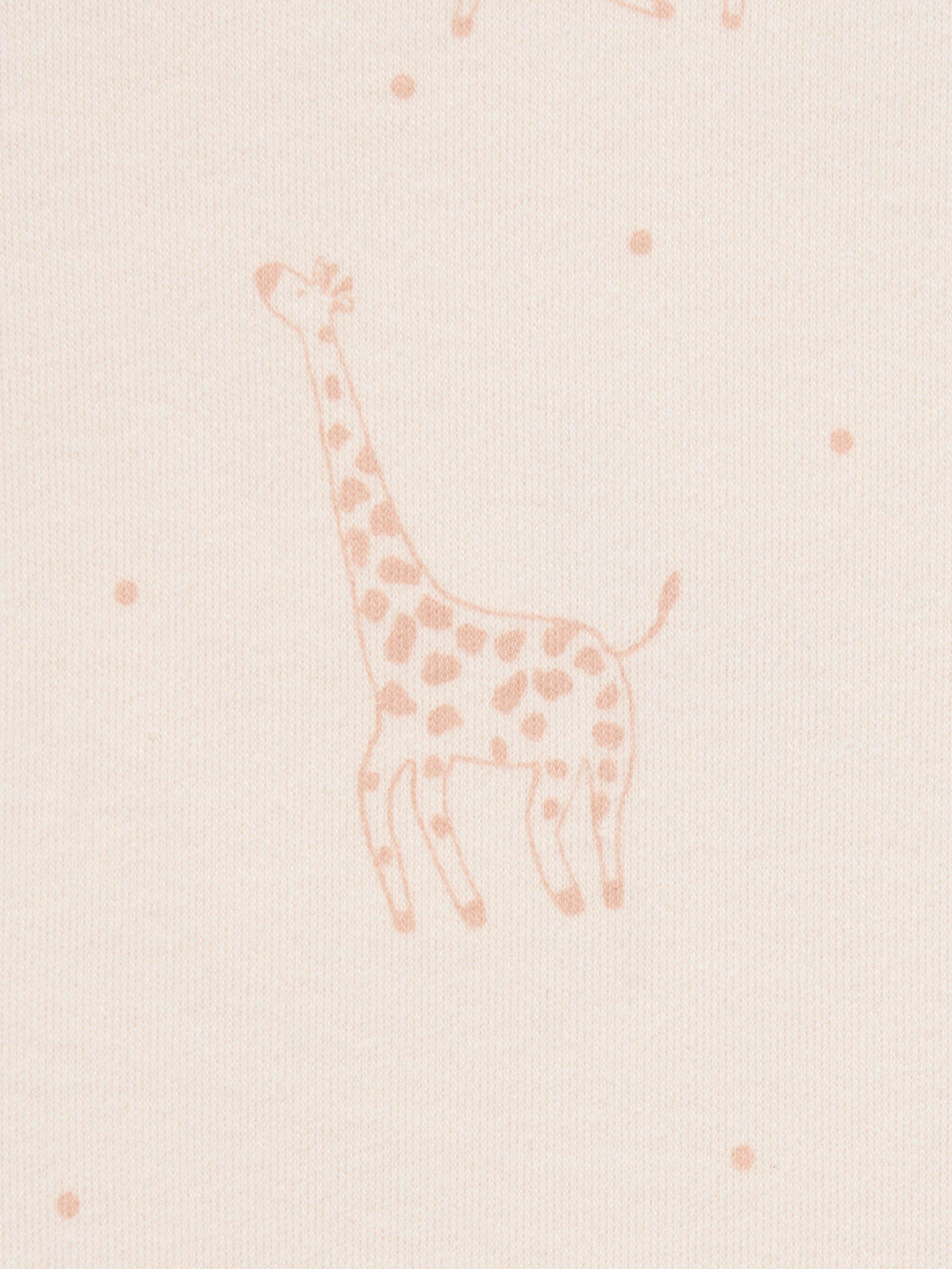 John Lewis giraffe sleepsuit and toy gift set (British brand)