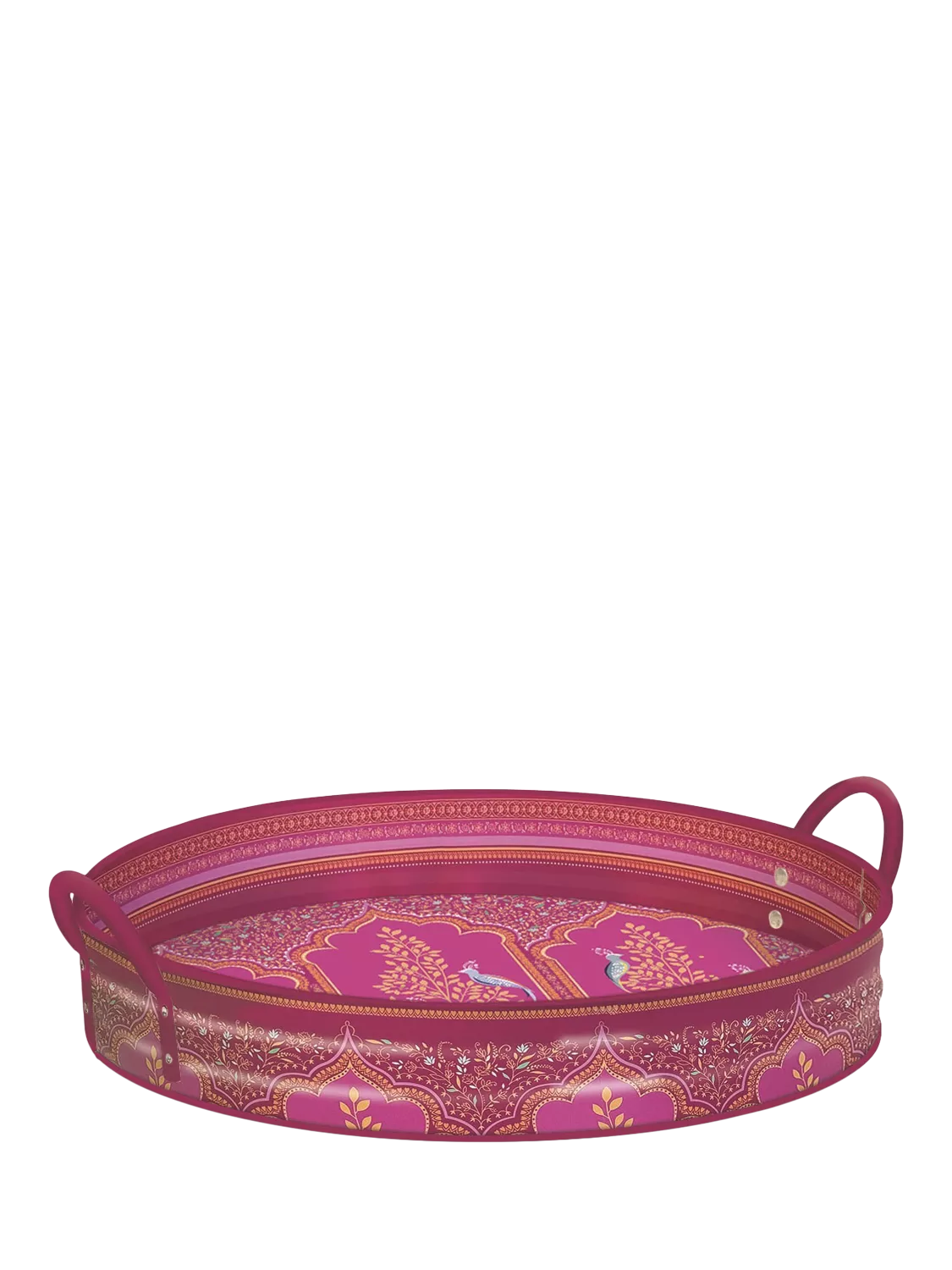 Sara Miller India Scalloped Archways large steel tray - British product